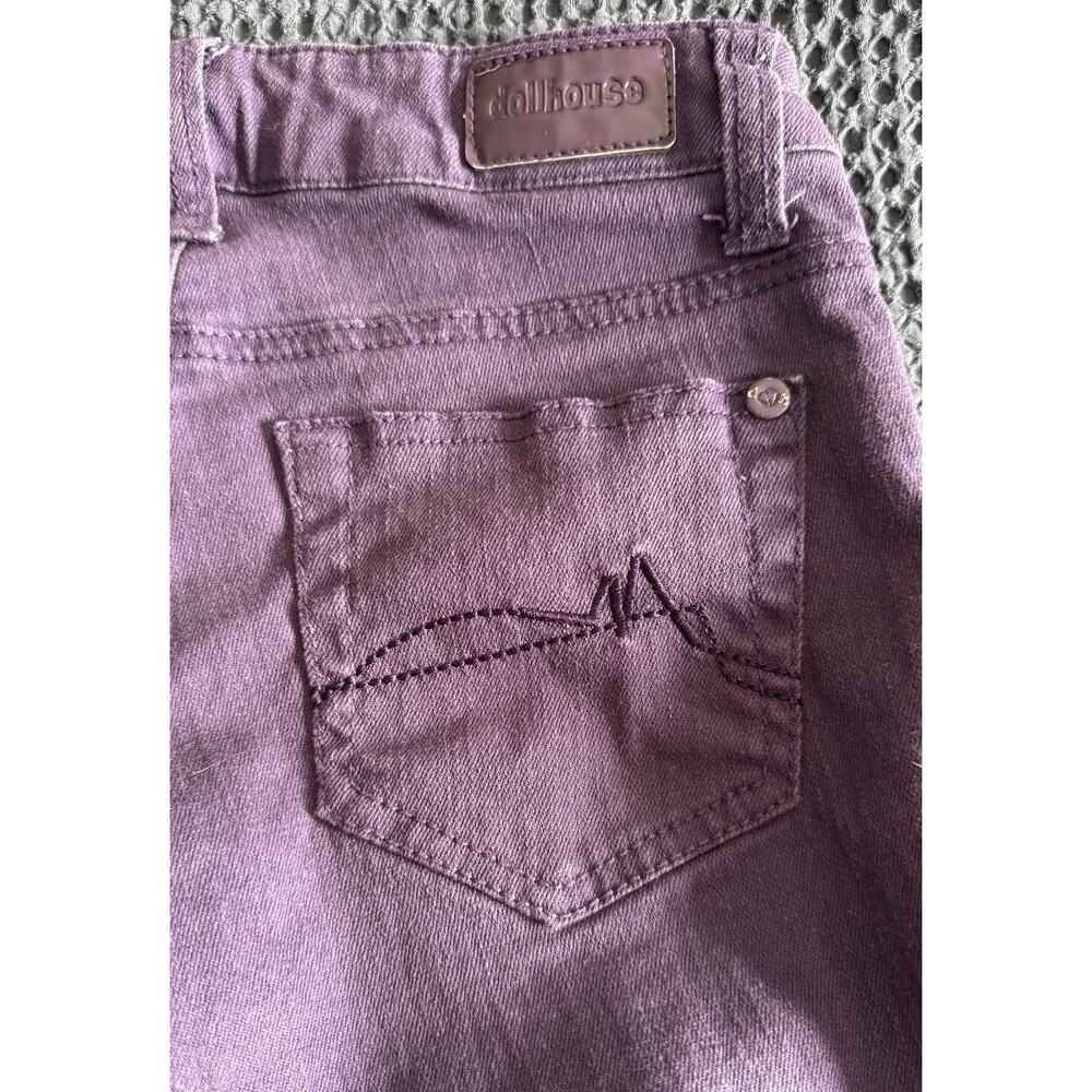 Dollhouse Vintage Y2K Juniors 00 Purple Slim Jeans - Picture 6 of 9